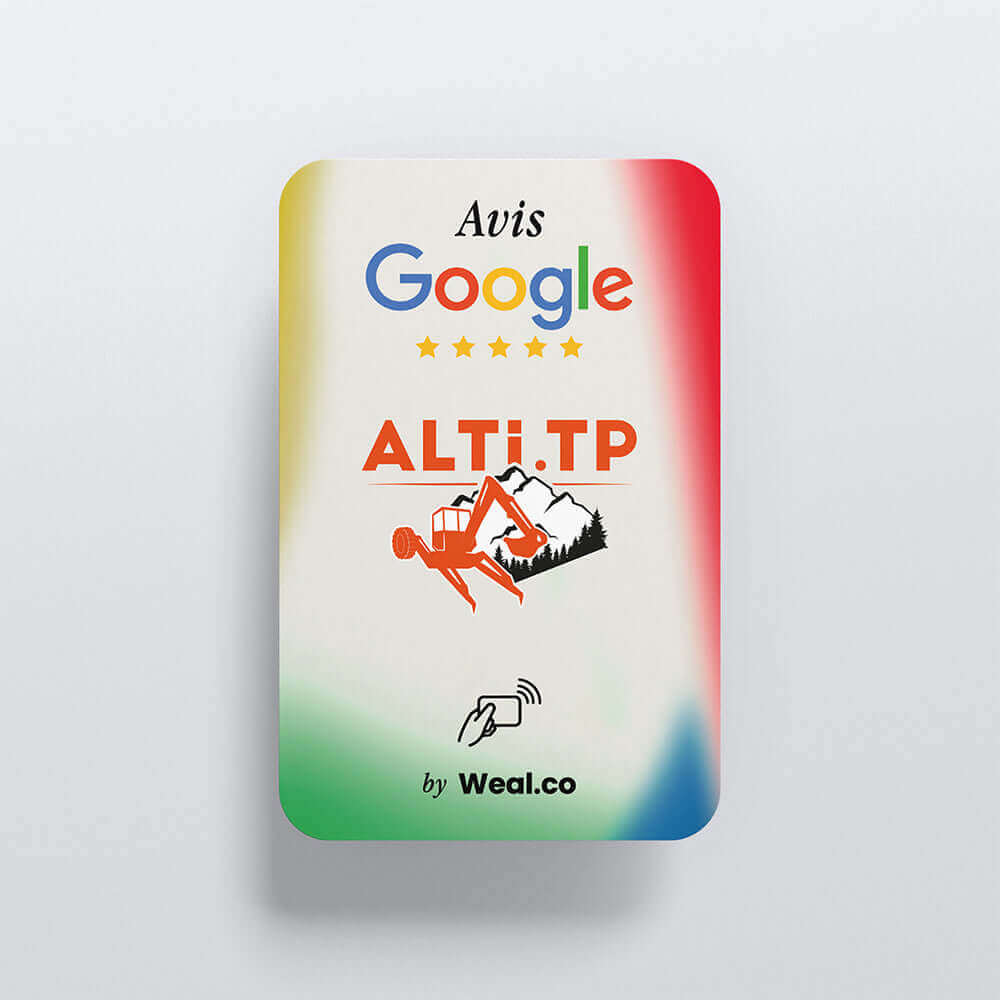 Carte NFC personnalisable - Avis Google - Altitp