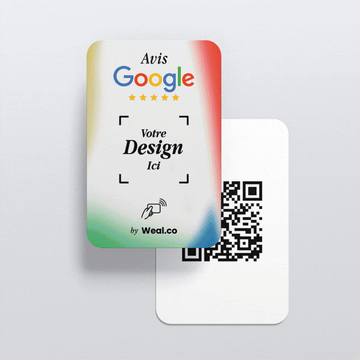 Carte NFC personnalisable - Avis Google clients