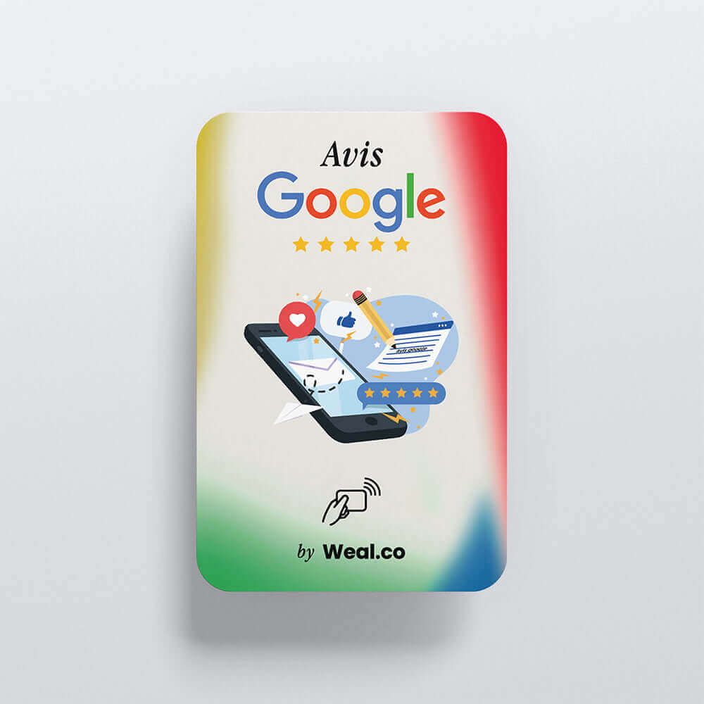Carte NFC personnalisable - Avis Google - Design 2