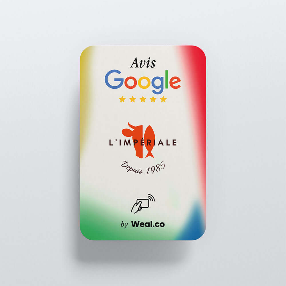 Carte NFC personnalisable Avis Google Imperiale