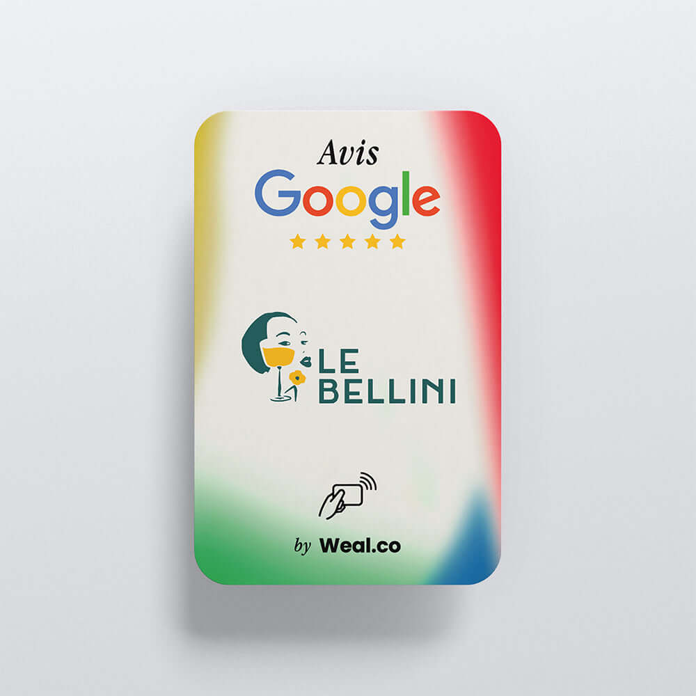 Carte NFC personnalisable Avis Google Le bellini