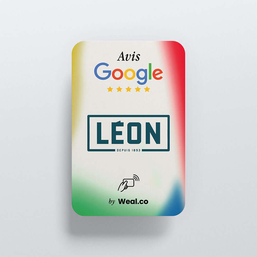 Carte NFC personnalisable Avis Google Leon