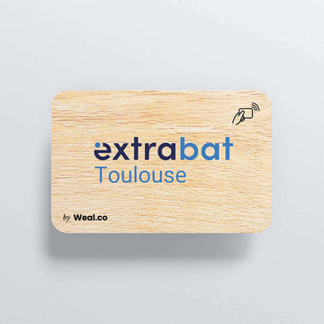 Carte NFC personnalisable - Bambou - Extrabat