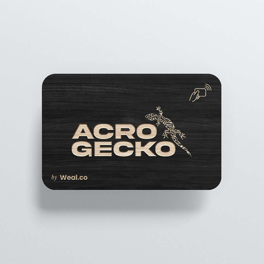 Carte NFC personnalisable Bambou Noir Acrogecko