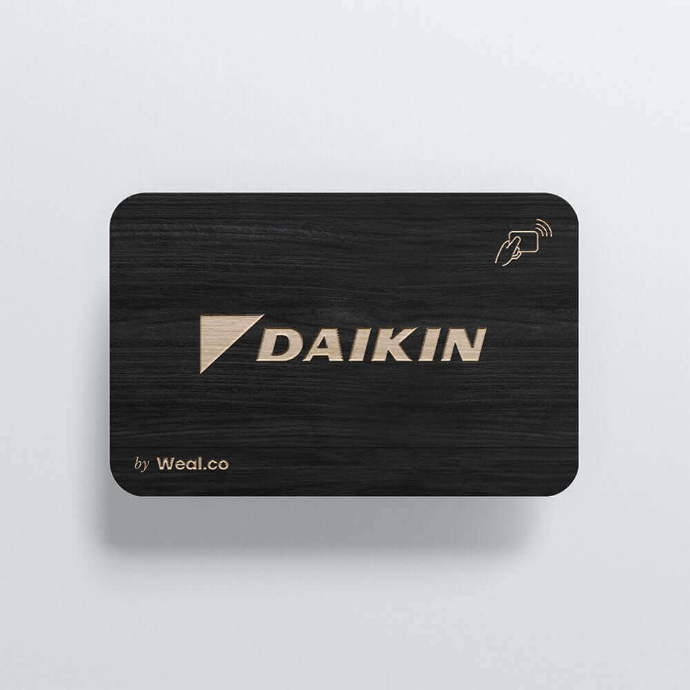 Carte NFC personnalisable - Bambou Noir - Daikin