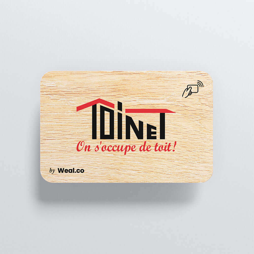 Carte NFC personnalisable - Bambou - Toitnet