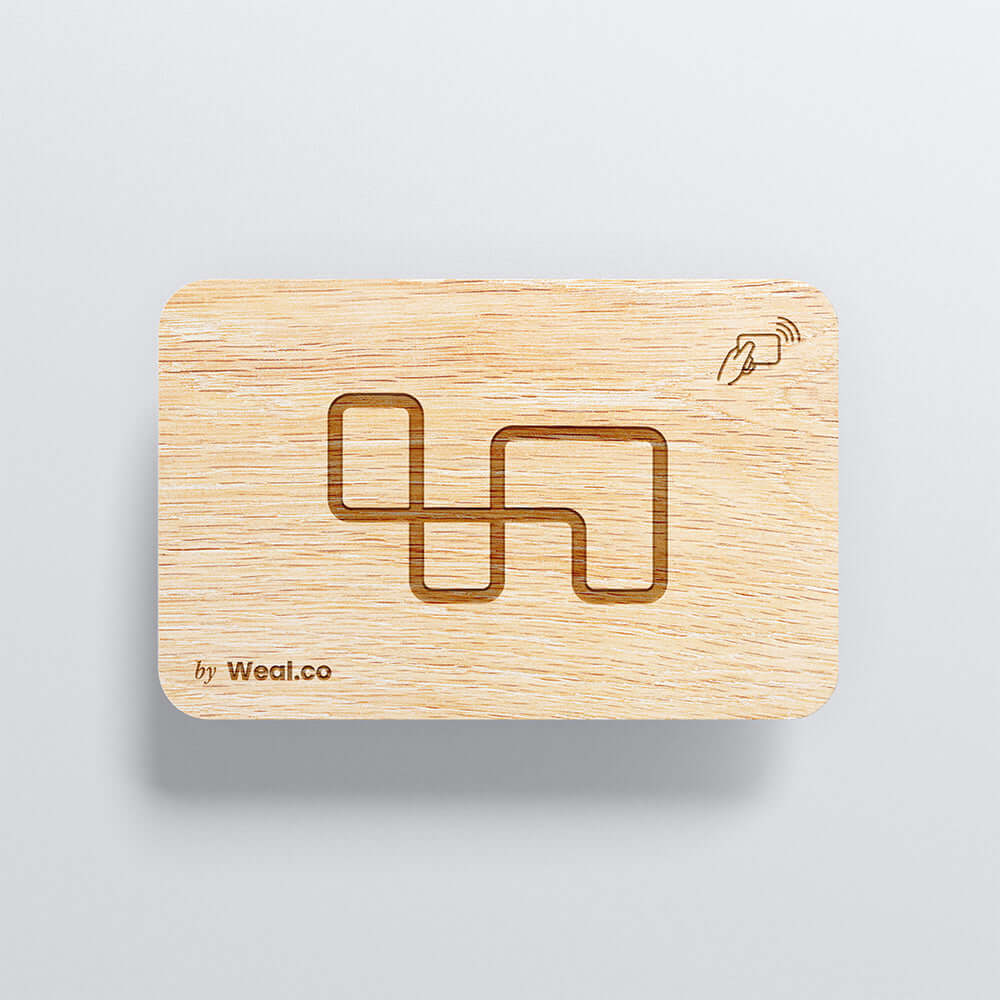 Carte NFC personnalisable Bambou client