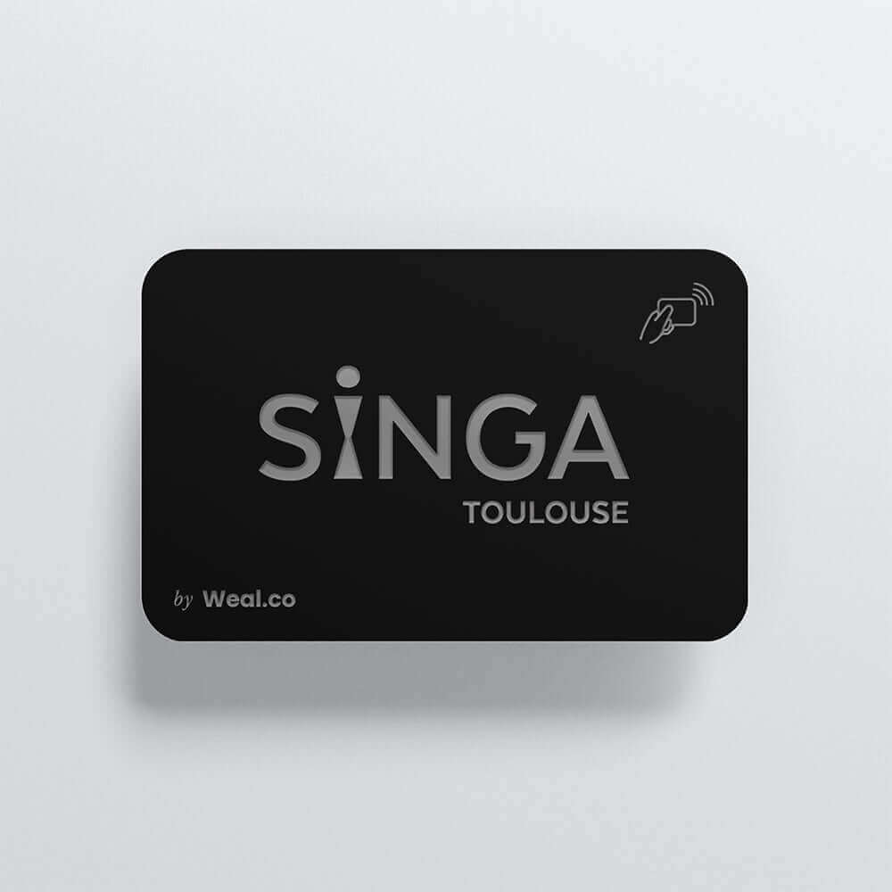 Carte NFC personnalisable - Métal Argent - Singa