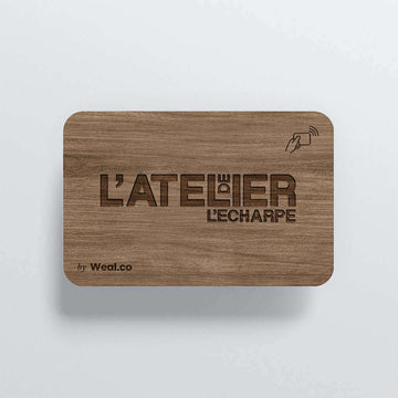 Carte NFC personnalisable - Noyer - Atelier de l'Écharpe