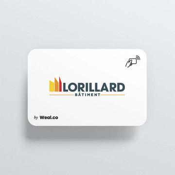 Carte NFC personnalisable PVC Blanc lorillard