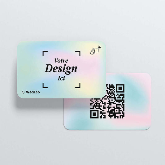 Cartes de visite NFC PVC holographique