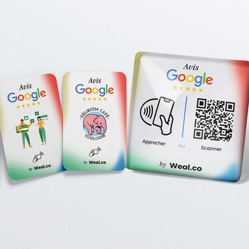 Plaque NFC personnalisable - Avis Google - Accueil