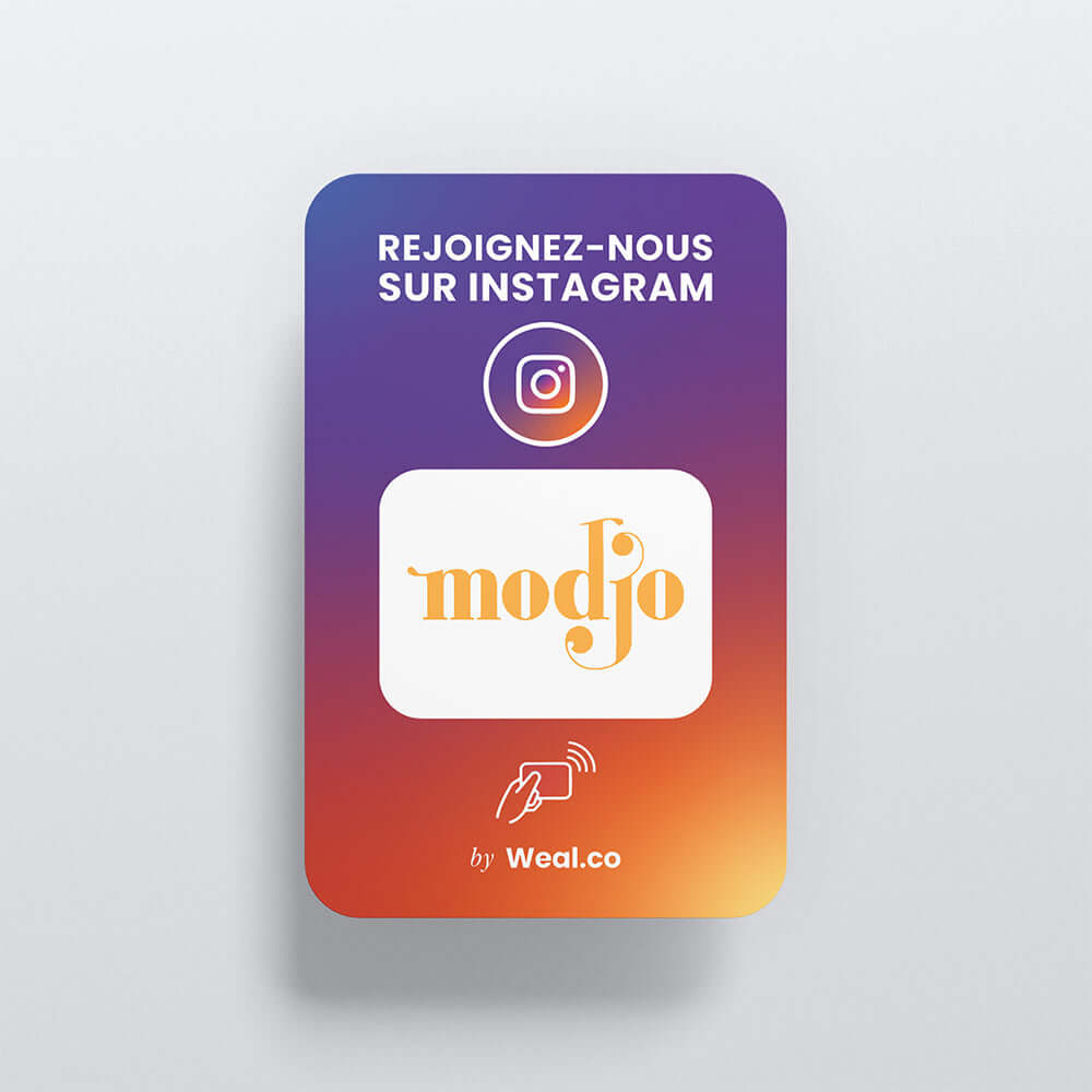 Carte NFC personnalisable - Instagram - Modjo