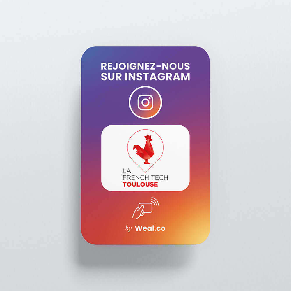 Carte NFC personnalisable Instagram La French tech toulouse