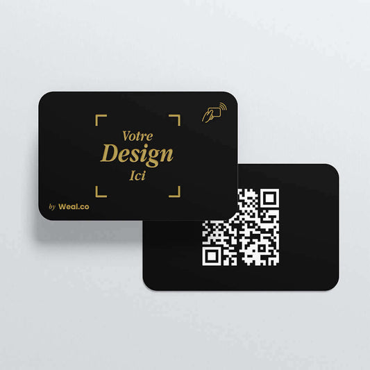 Cartes de visite NFC métal doré