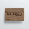 Carte NFC personnalisable - Noyer - Atelier de l'Écharpe 