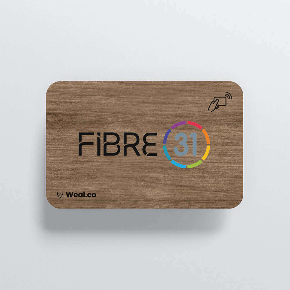 Carte NFC personnalisable - Noyer - Fibre 31