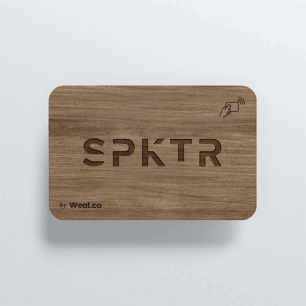 Carte NFC personnalisable - Noyer - SPKTR