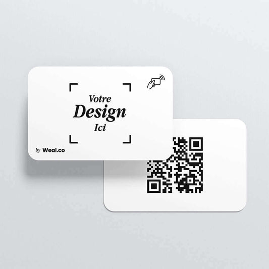 Cartes de visite NFC PVC blanc