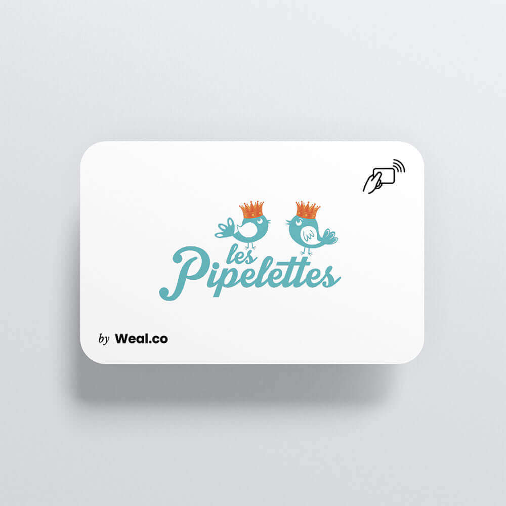 Carte NFC personnalisable - PVC Blanc - Les Pipellettes