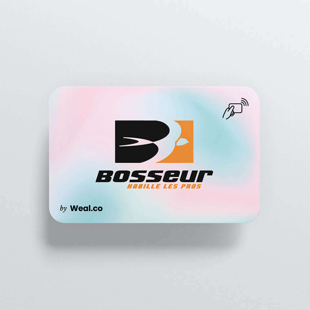 Carte NFC personnalisable - PVC Holographique - Bosseur